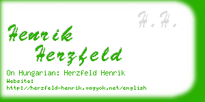 henrik herzfeld business card